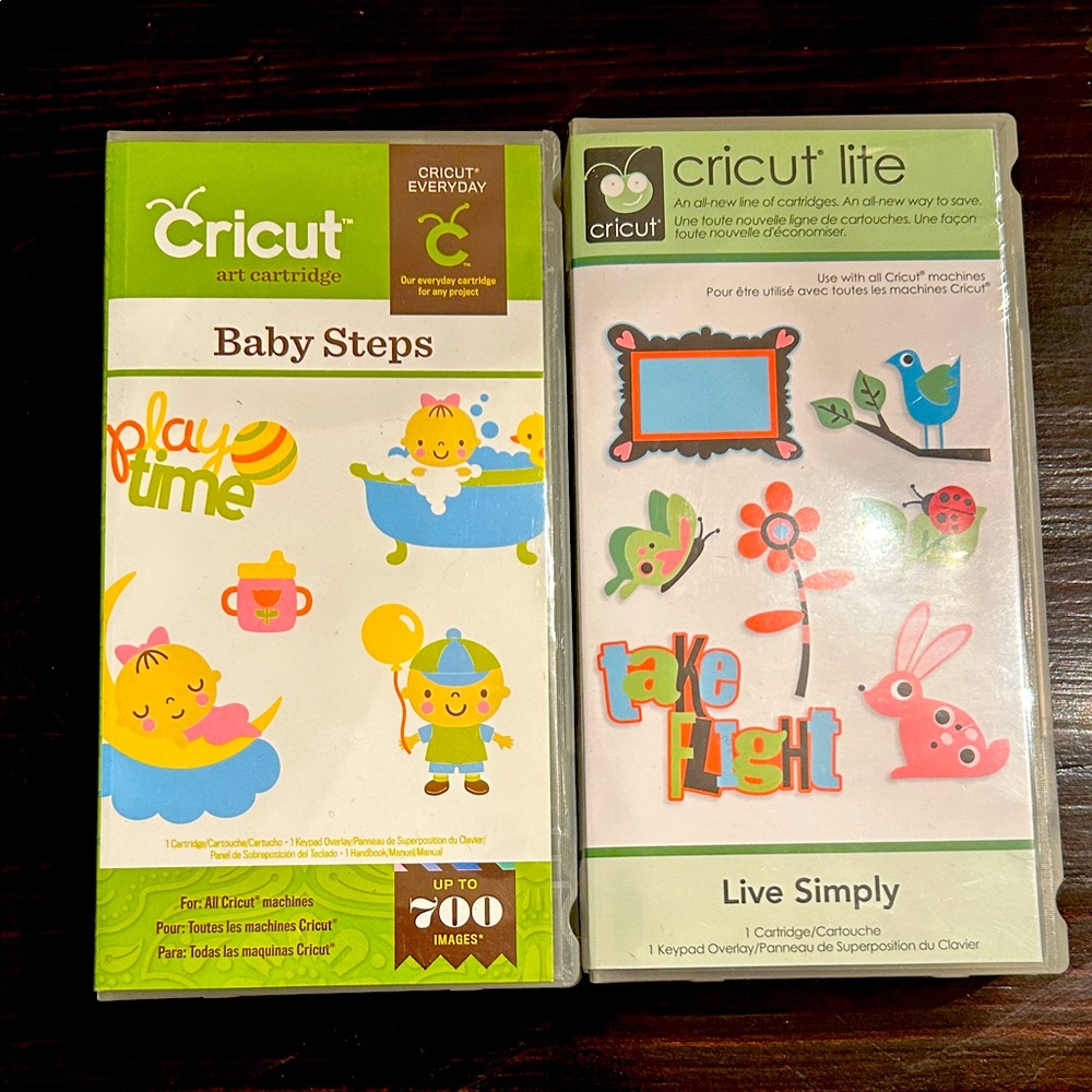 Cricut Baby Steps and Live Simply Cartridges